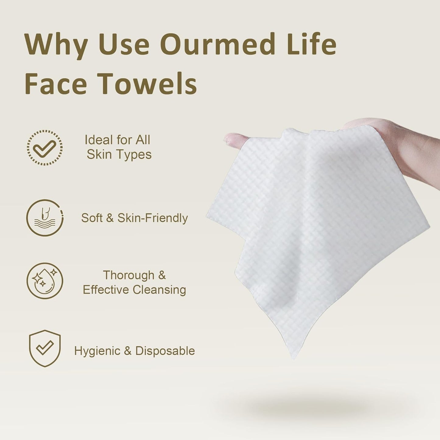 Disposable Face Towel | Lint - Free Biodegradable Towels | Face Clean Dry Makeup Remover Wipes | Super Soft & Thick for Sensitive Skin | 10 - Inch X 12 - Inch Extra Large | 50 Count - Born this WayDisposable Face Towel | Lint - Free Biodegradable Towels | Face Clean Dry Makeup Remover Wipes | Super Soft & Thick for Sensitive Skin | 10 - Inch X 12 - Inch Extra Large | 50 CountBorn this WayMy Store