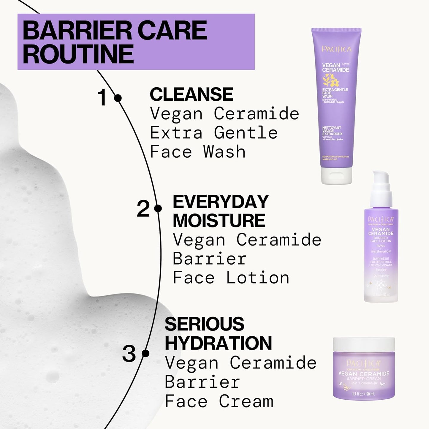 Vegan Ceramide Barrier Repair Face Wash Cleanser for Sensitive Skin - Fragrance - Free, Extra Gentle, Dermatologist Tested, with Calendula, Vegan & Cruelty - Free - Born this WayVegan Ceramide Barrier Repair Face Wash Cleanser for Sensitive Skin - Fragrance - Free, Extra Gentle, Dermatologist Tested, with Calendula, Vegan & Cruelty - FreeBorn this WayBorn this Way