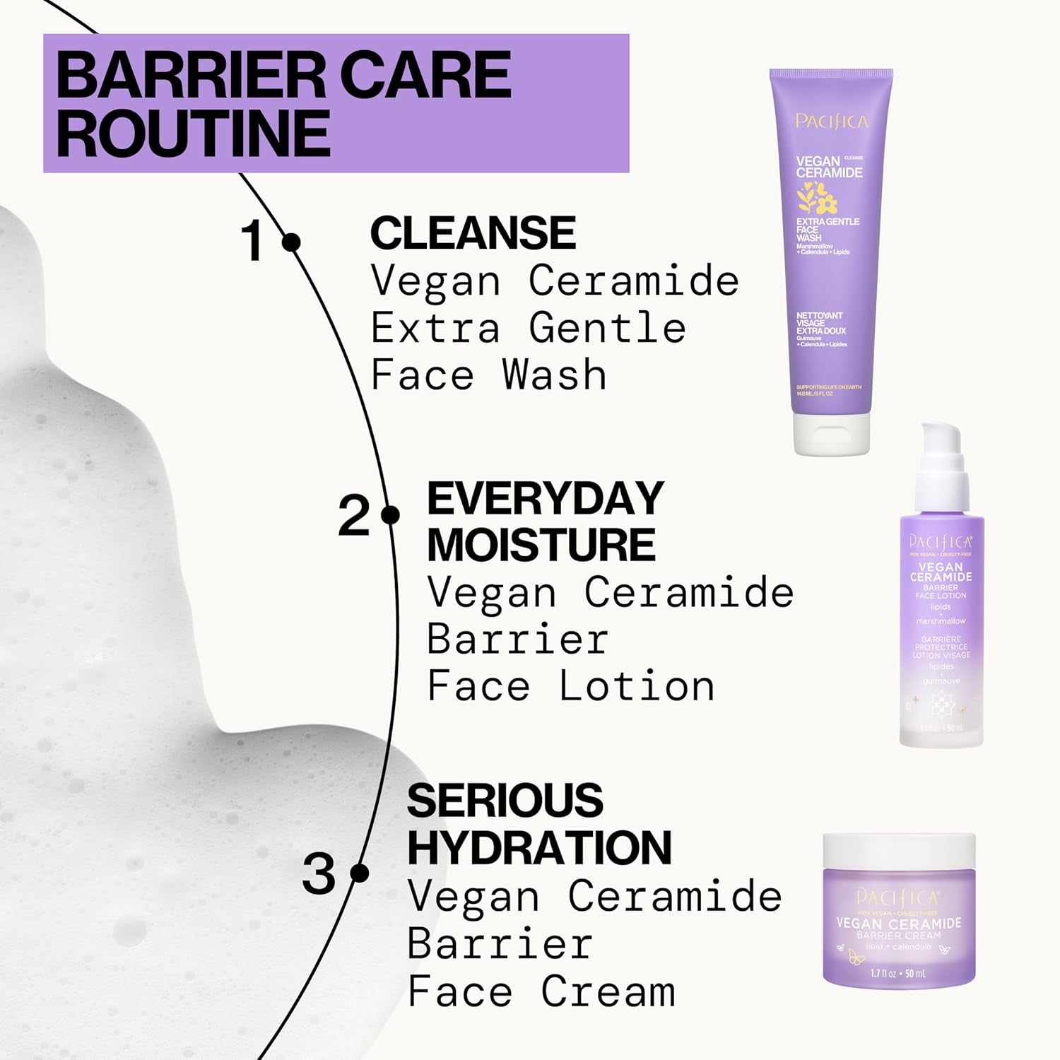 Vegan Ceramide Barrier Repair Face Wash Cleanser for Sensitive Skin - Fragrance - Free, Extra Gentle, Dermatologist Tested, with Calendula, Vegan & Cruelty - Free - Born this WayVegan Ceramide Barrier Repair Face Wash Cleanser for Sensitive Skin - Fragrance - Free, Extra Gentle, Dermatologist Tested, with Calendula, Vegan & Cruelty - FreeBorn this WayBorn this Way