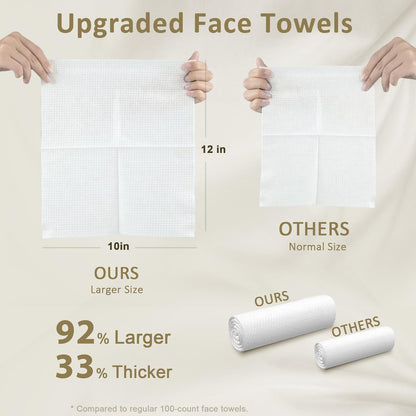 Disposable Face Towel | Lint - Free Biodegradable Towels | Face Clean Dry Makeup Remover Wipes | Super Soft & Thick for Sensitive Skin | 10 - Inch X 12 - Inch Extra Large | 50 Count - Born this WayDisposable Face Towel | Lint - Free Biodegradable Towels | Face Clean Dry Makeup Remover Wipes | Super Soft & Thick for Sensitive Skin | 10 - Inch X 12 - Inch Extra Large | 50 CountBorn this WayMy Store
