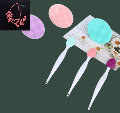 silicone facial cleansing brush set