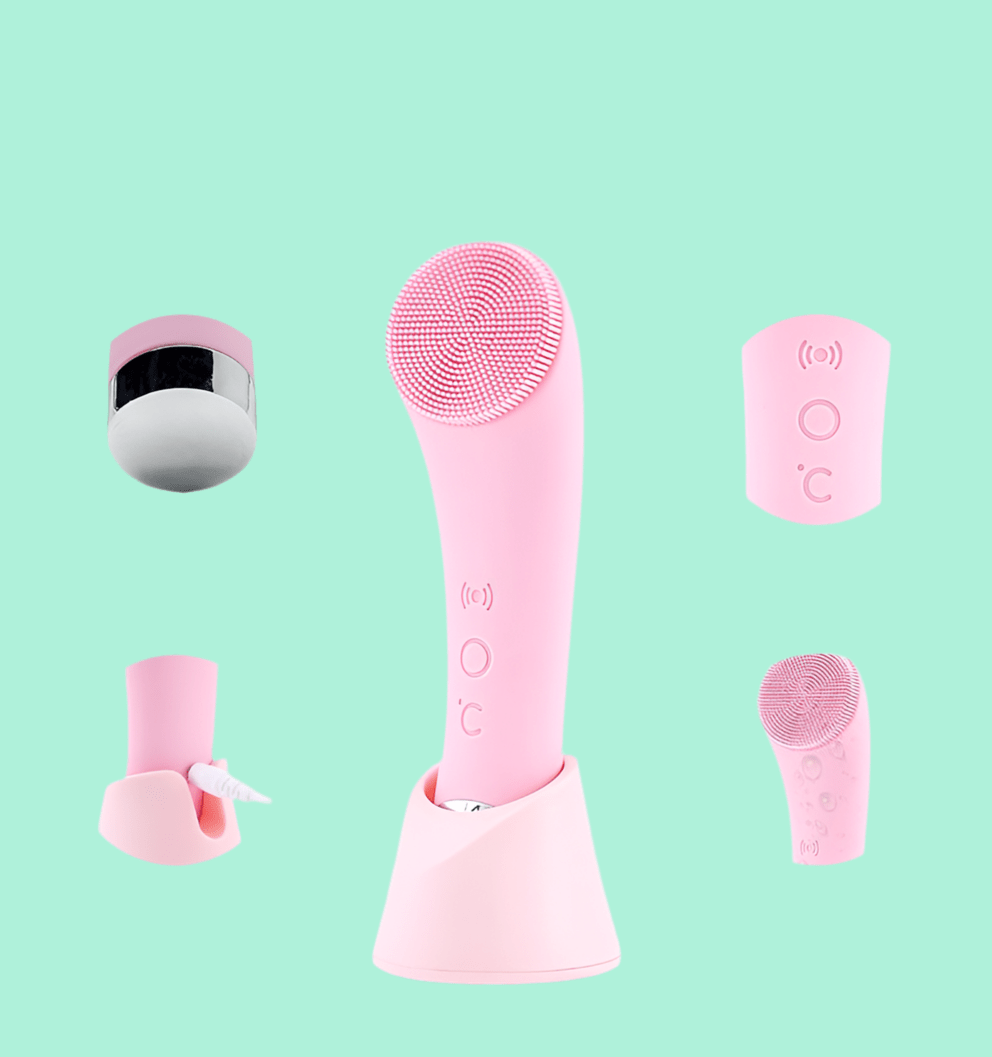 Silicone Face Cleansing Brush Facial Cleansing Brush Electric Facial Brush Vibration Heating - Born this WaySilicone Face Cleansing Brush Facial Cleansing Brush Electric Facial Brush Vibration HeatingBorn this WayMy StoreSkin care