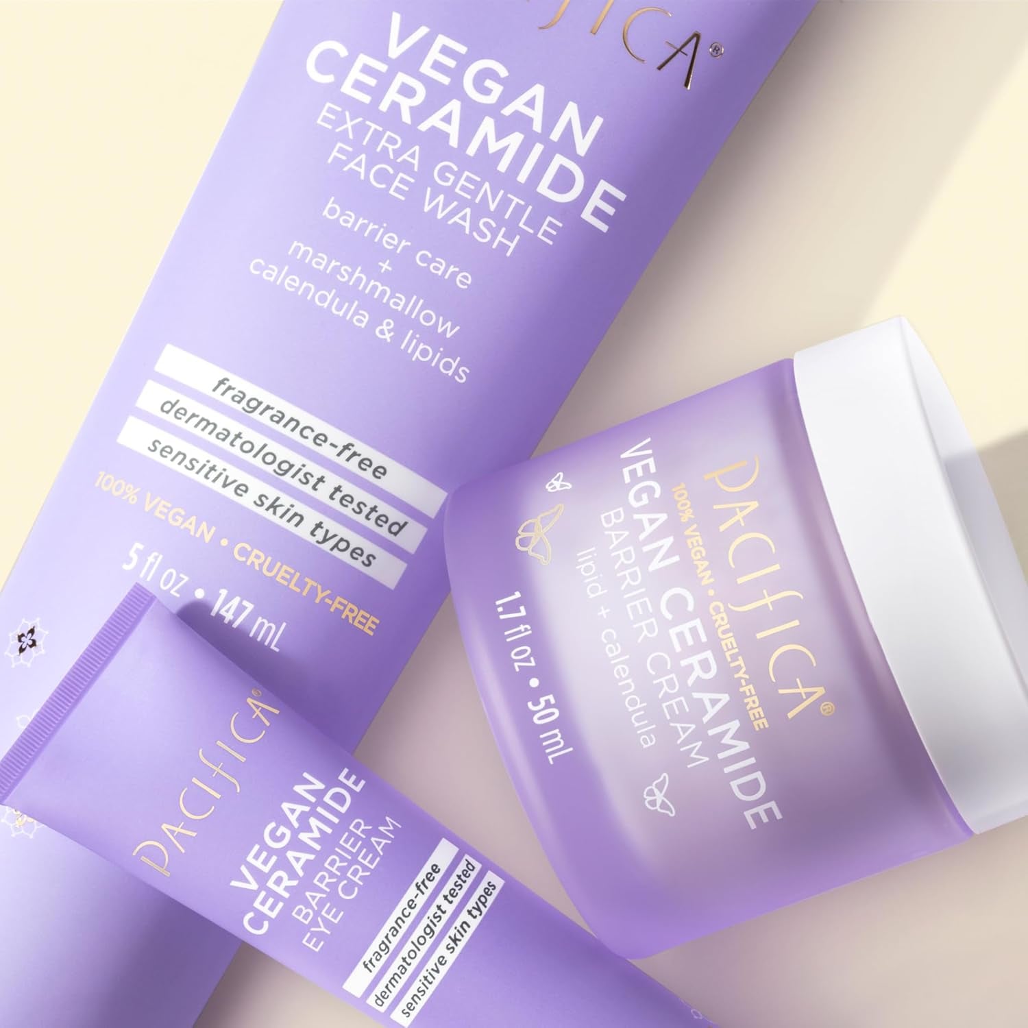 Vegan Ceramide Barrier Repair Face Wash Cleanser for Sensitive Skin - Fragrance - Free, Extra Gentle, Dermatologist Tested, with Calendula, Vegan & Cruelty - Free - Born this WayVegan Ceramide Barrier Repair Face Wash Cleanser for Sensitive Skin - Fragrance - Free, Extra Gentle, Dermatologist Tested, with Calendula, Vegan & Cruelty - FreeBorn this WayBorn this Way