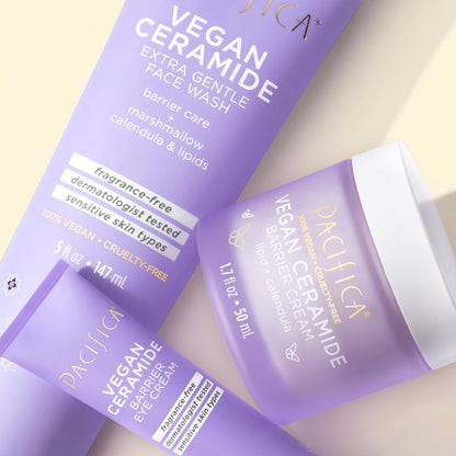 Vegan Ceramide Barrier Repair Face Wash Cleanser for Sensitive Skin - Fragrance - Free, Extra Gentle, Dermatologist Tested, with Calendula, Vegan & Cruelty - Free - Born this WayVegan Ceramide Barrier Repair Face Wash Cleanser for Sensitive Skin - Fragrance - Free, Extra Gentle, Dermatologist Tested, with Calendula, Vegan & Cruelty - FreeBorn this WayBorn this Way
