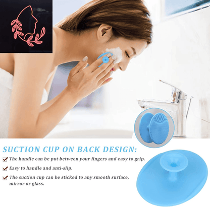 silicone facial cleansing brush set
