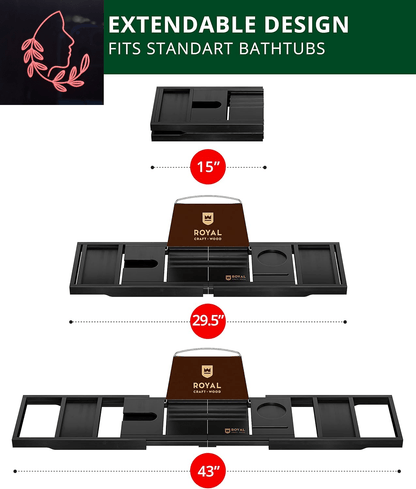 foldable bamboo bathtub tray