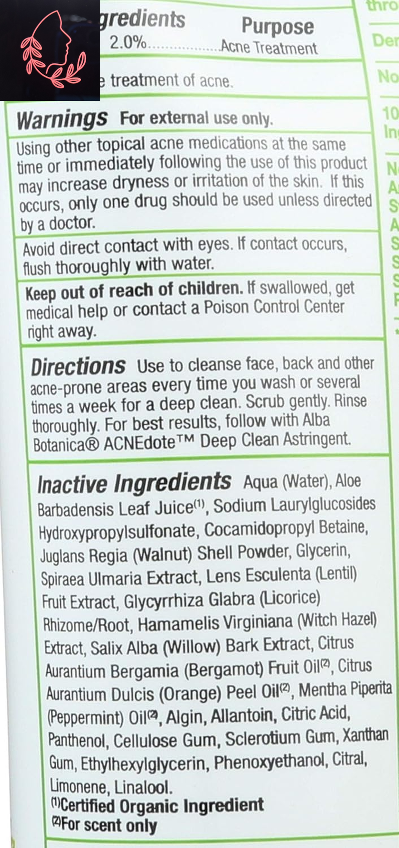 Acnedote Maximum Strength Face & Body Scrub for Acne Treatment, Blackhead Scrub, 8 Oz