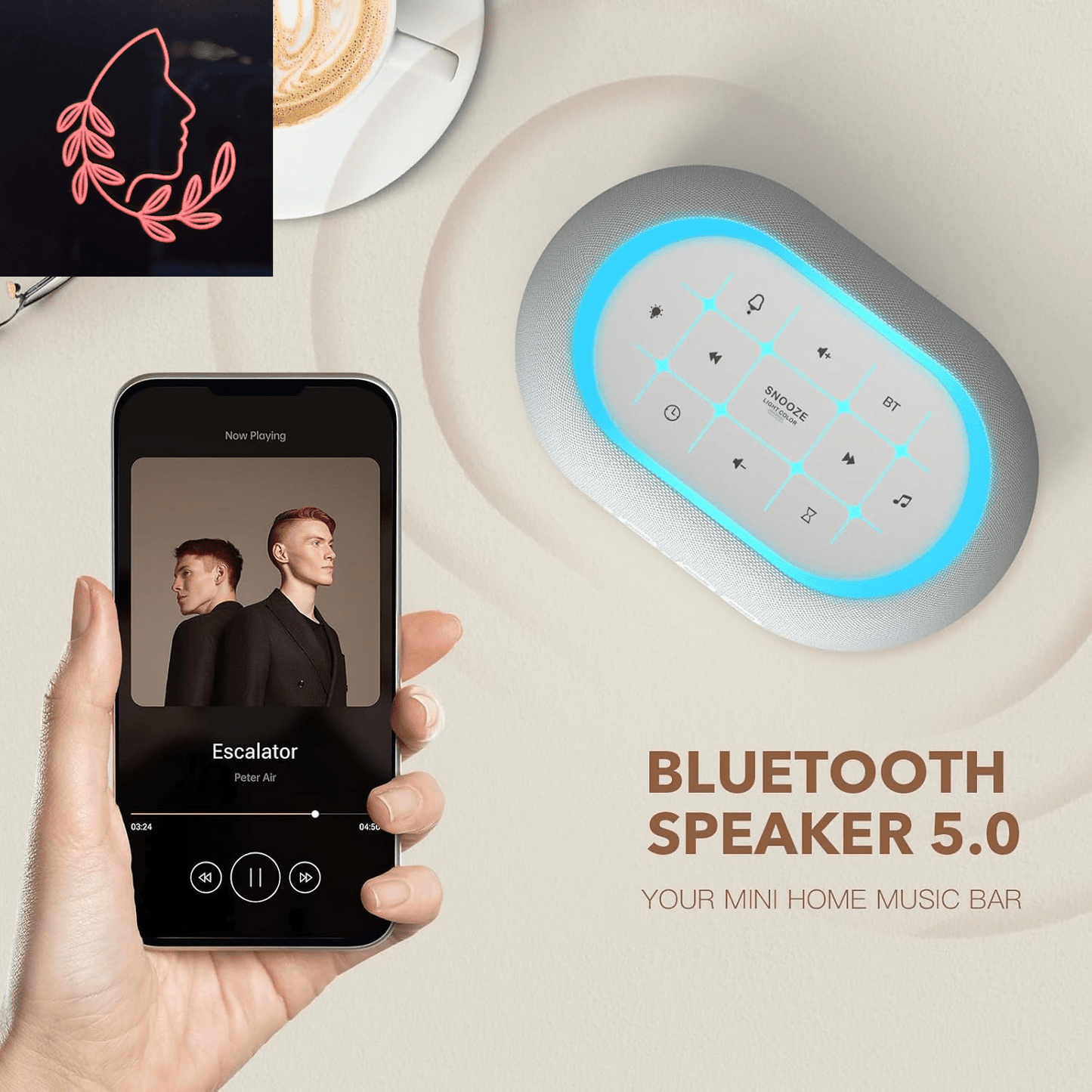 white noise sound machine alarm clock