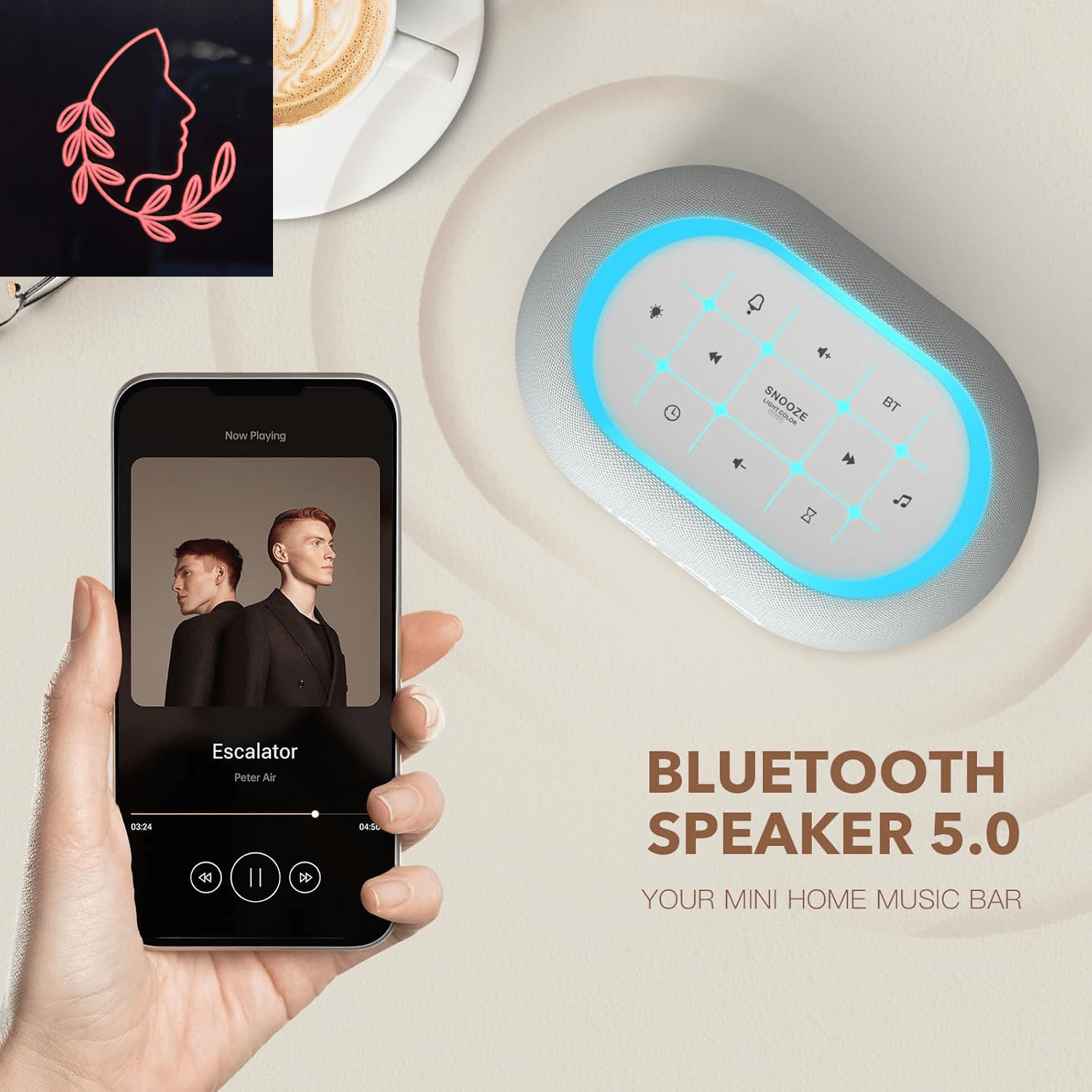 white noise sound machine alarm clock
