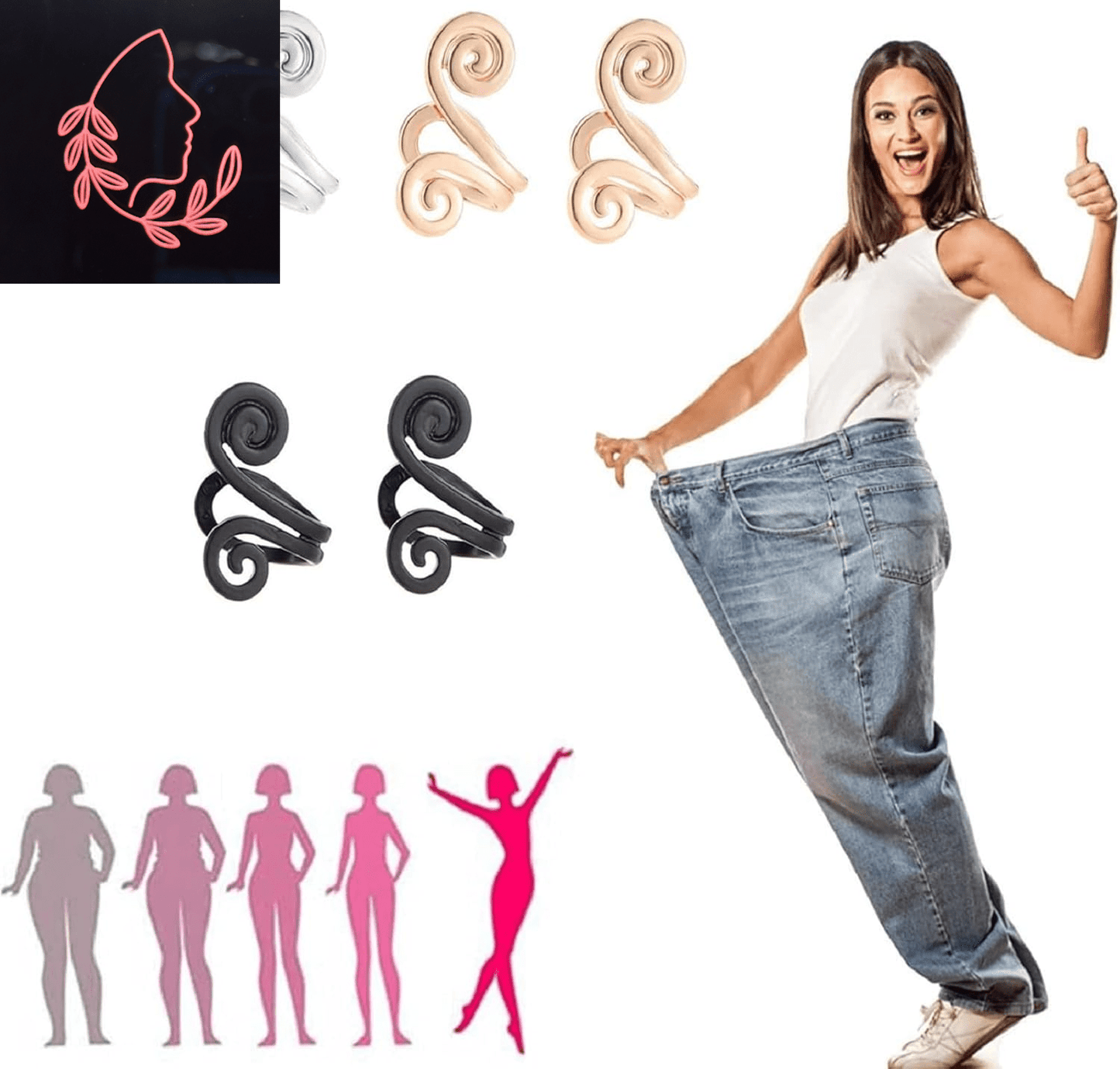acupressure slimming earrings