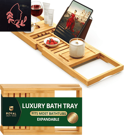foldable bamboo bathtub tray