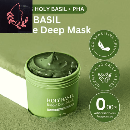 bubbly basil mask
