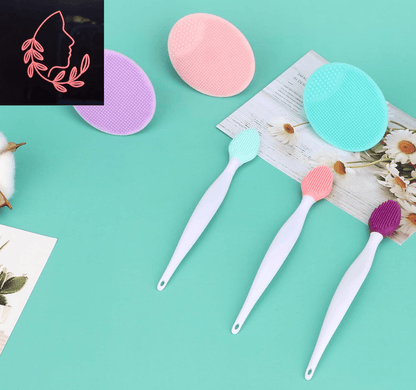 silicone facial cleansing brush set