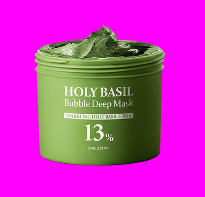 bubbly basil mask