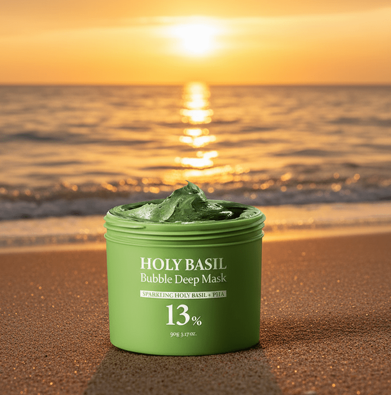 bubbly basil mask