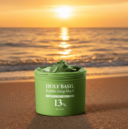 bubbly basil mask