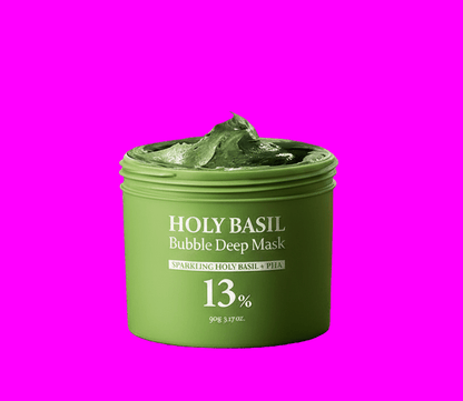 bubbly basil mask