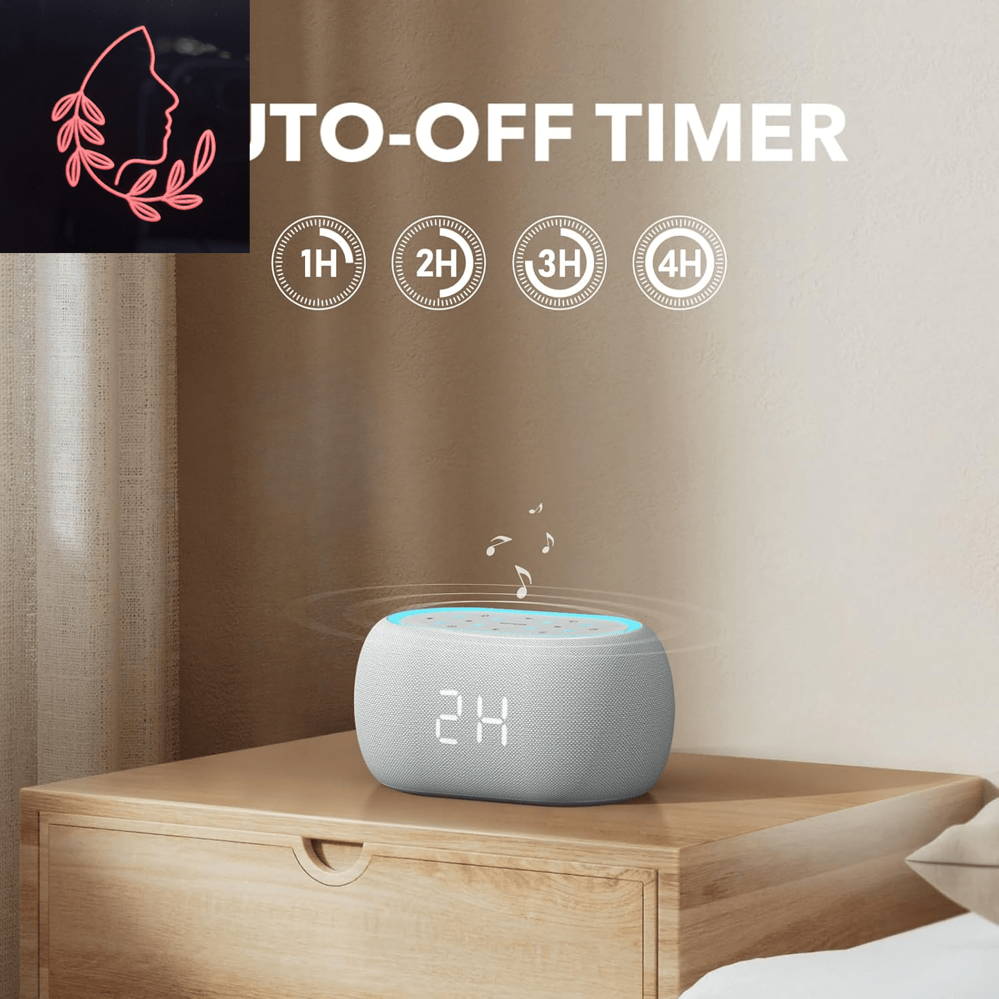 white noise sound machine alarm clock