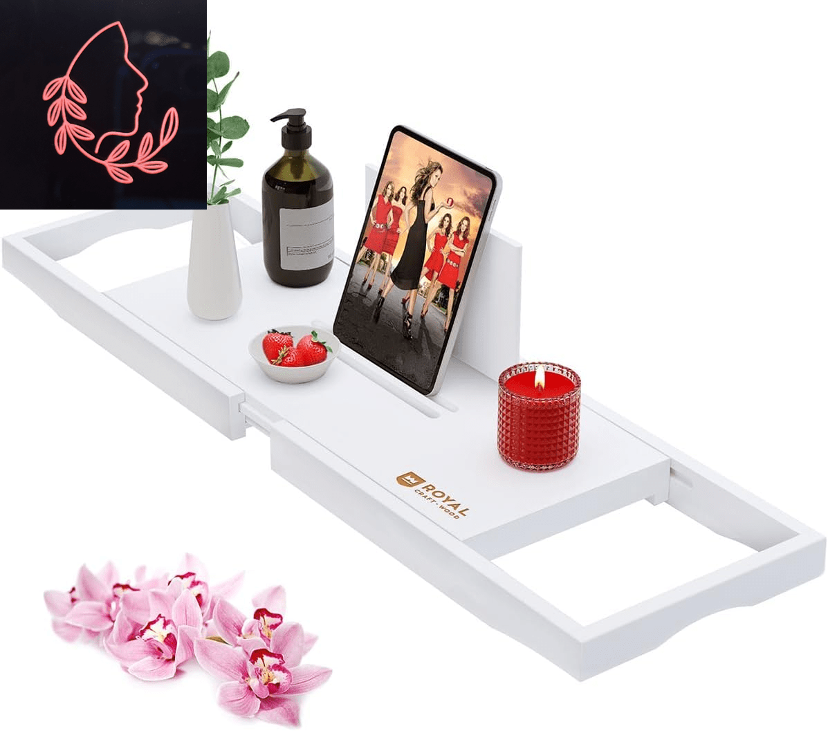 foldable bamboo bathtub tray