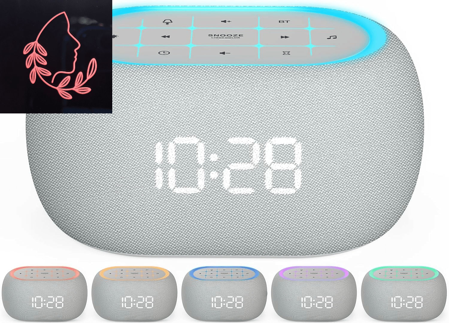 white noise sound machine alarm clock
