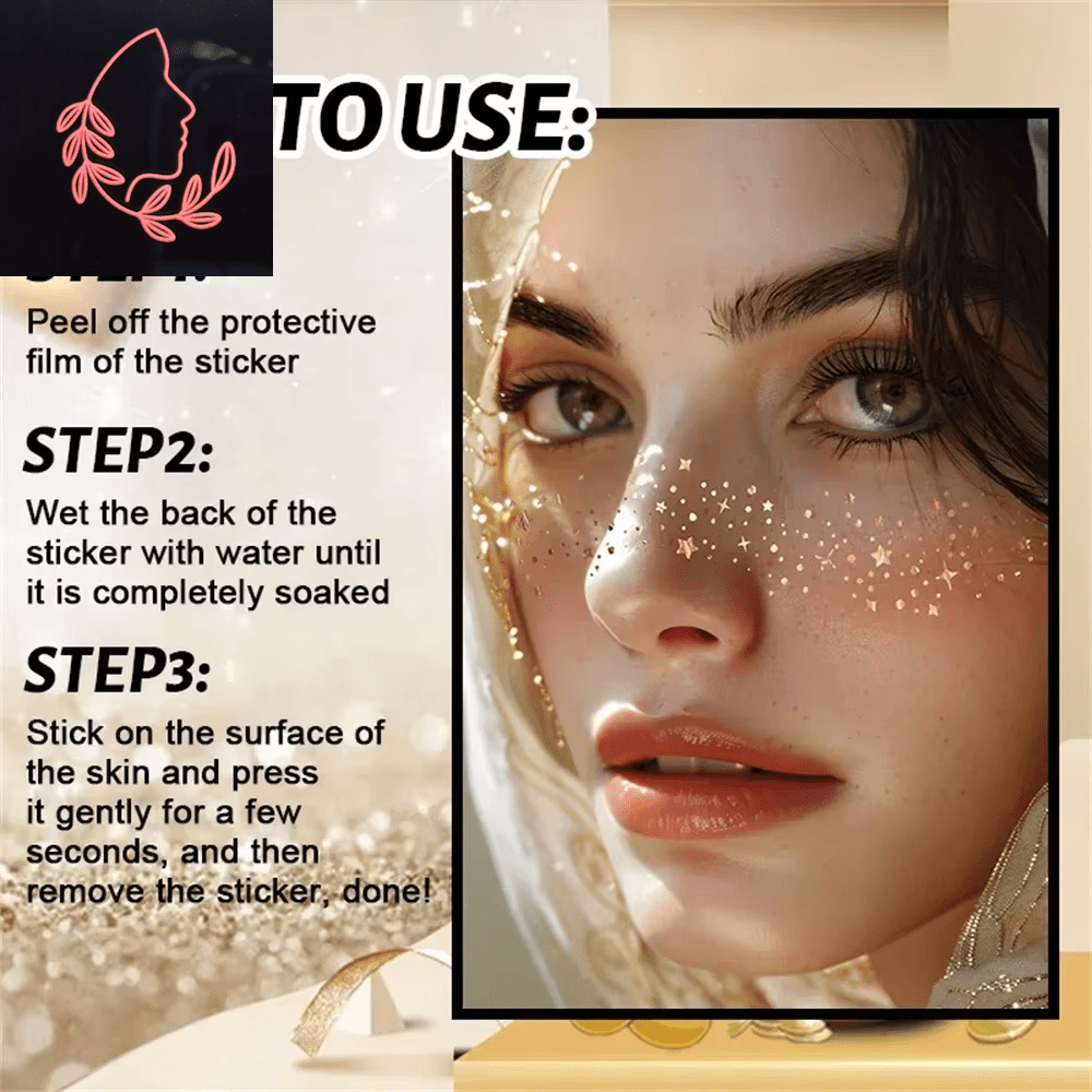 metallic freckle stickers