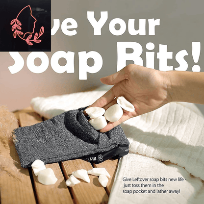 exfoliating soap pouch set