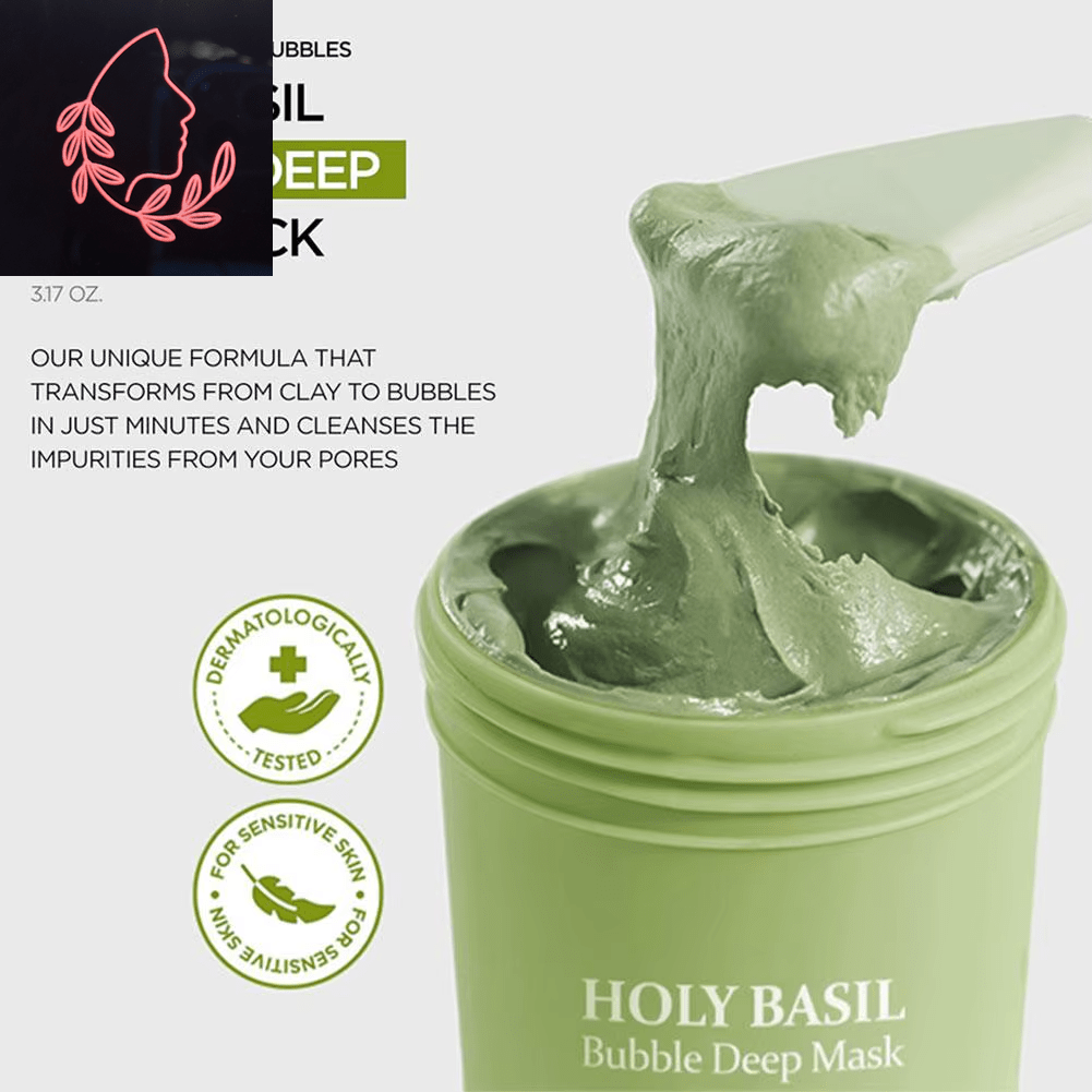 bubbly basil mask