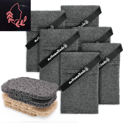 exfoliating soap pouch set