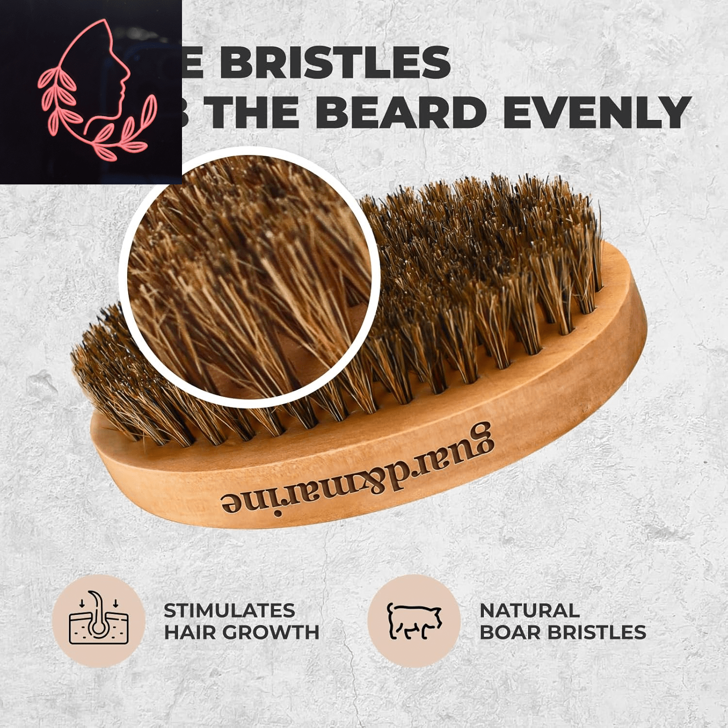beard brush and comb set