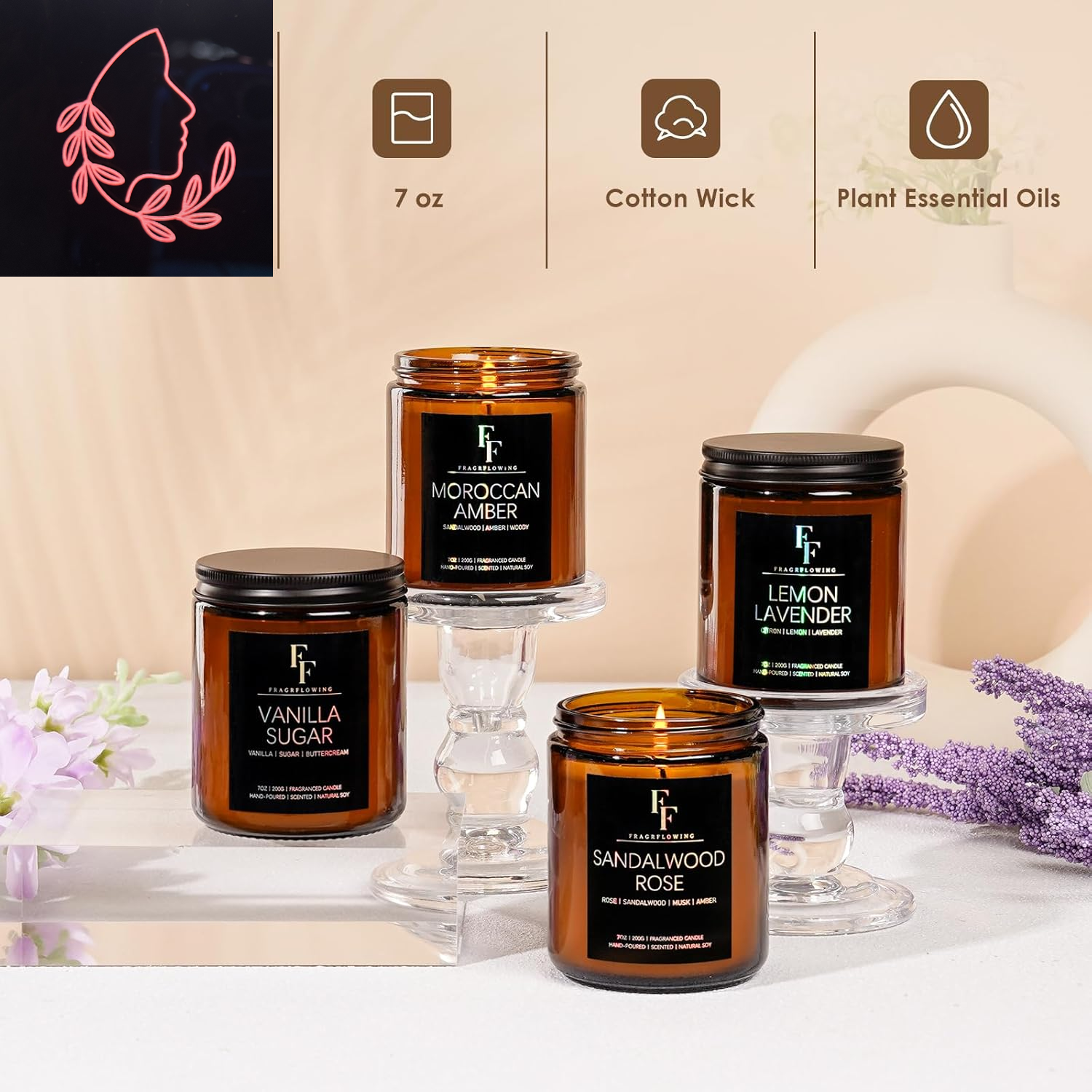 scented soy candle gift set