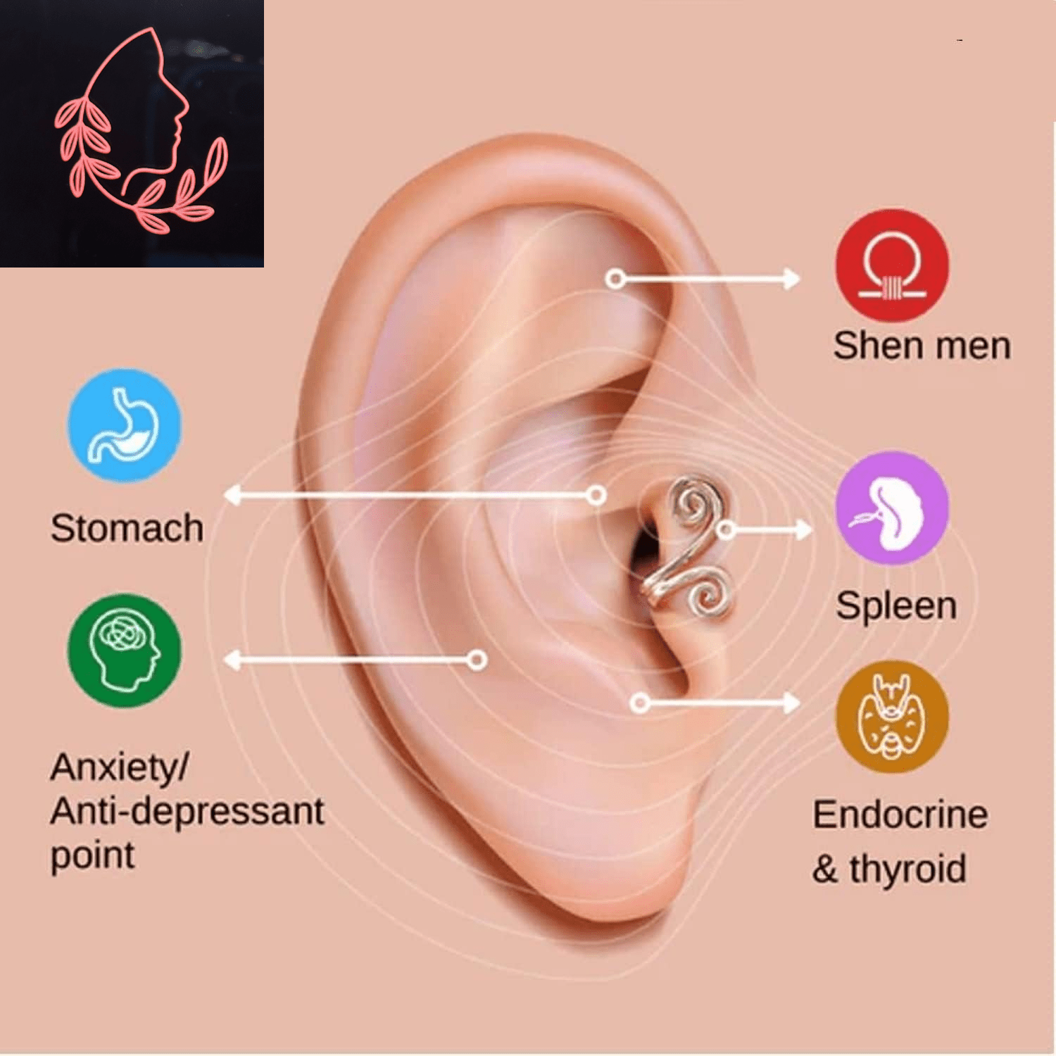 acupressure slimming earrings