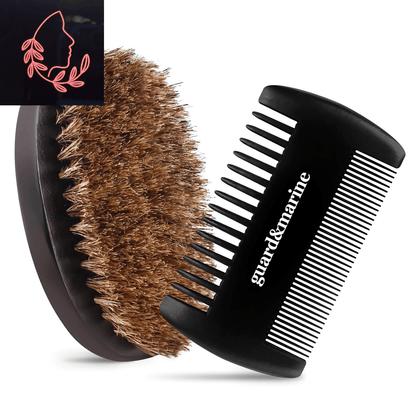 beard brush and comb set