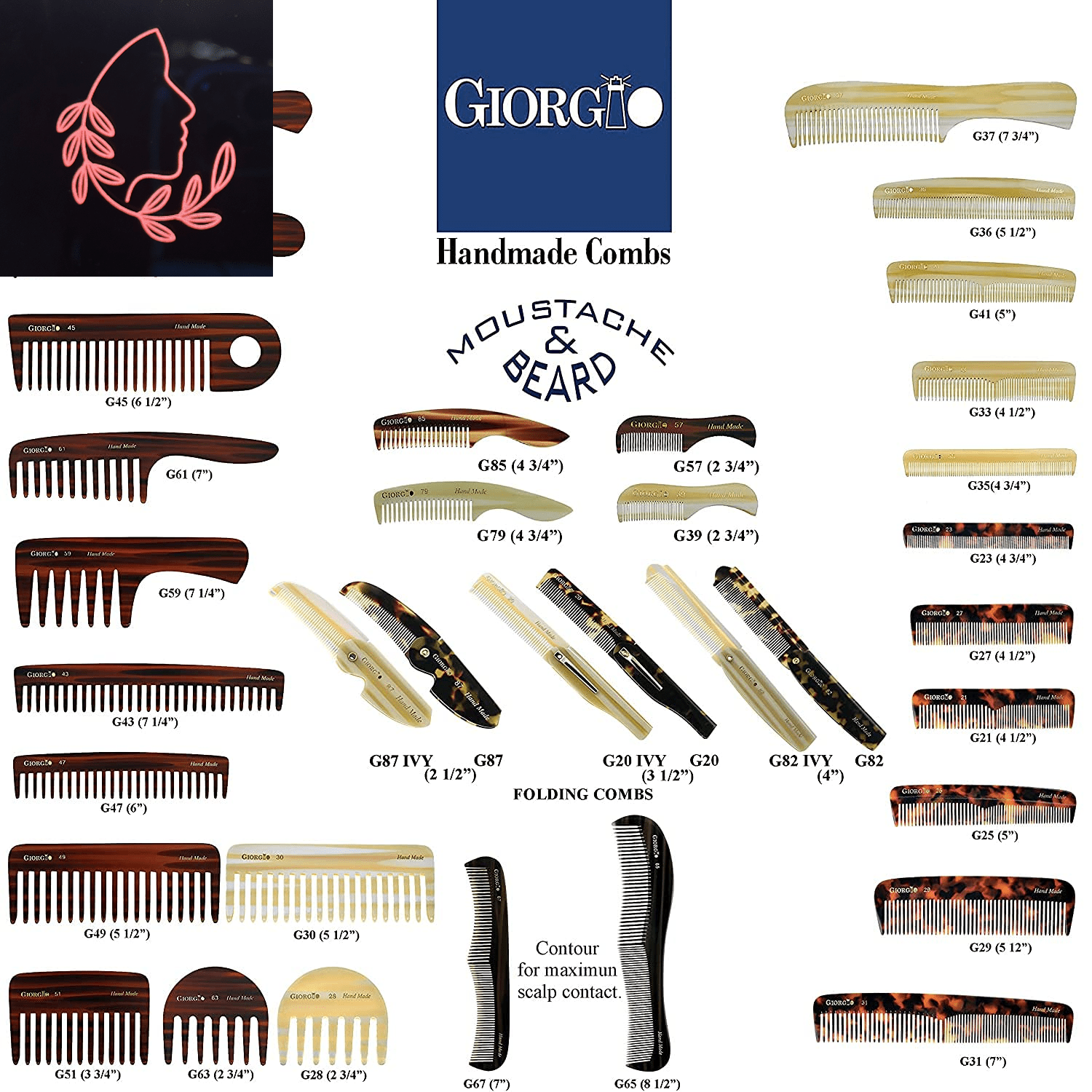 folding beard comb