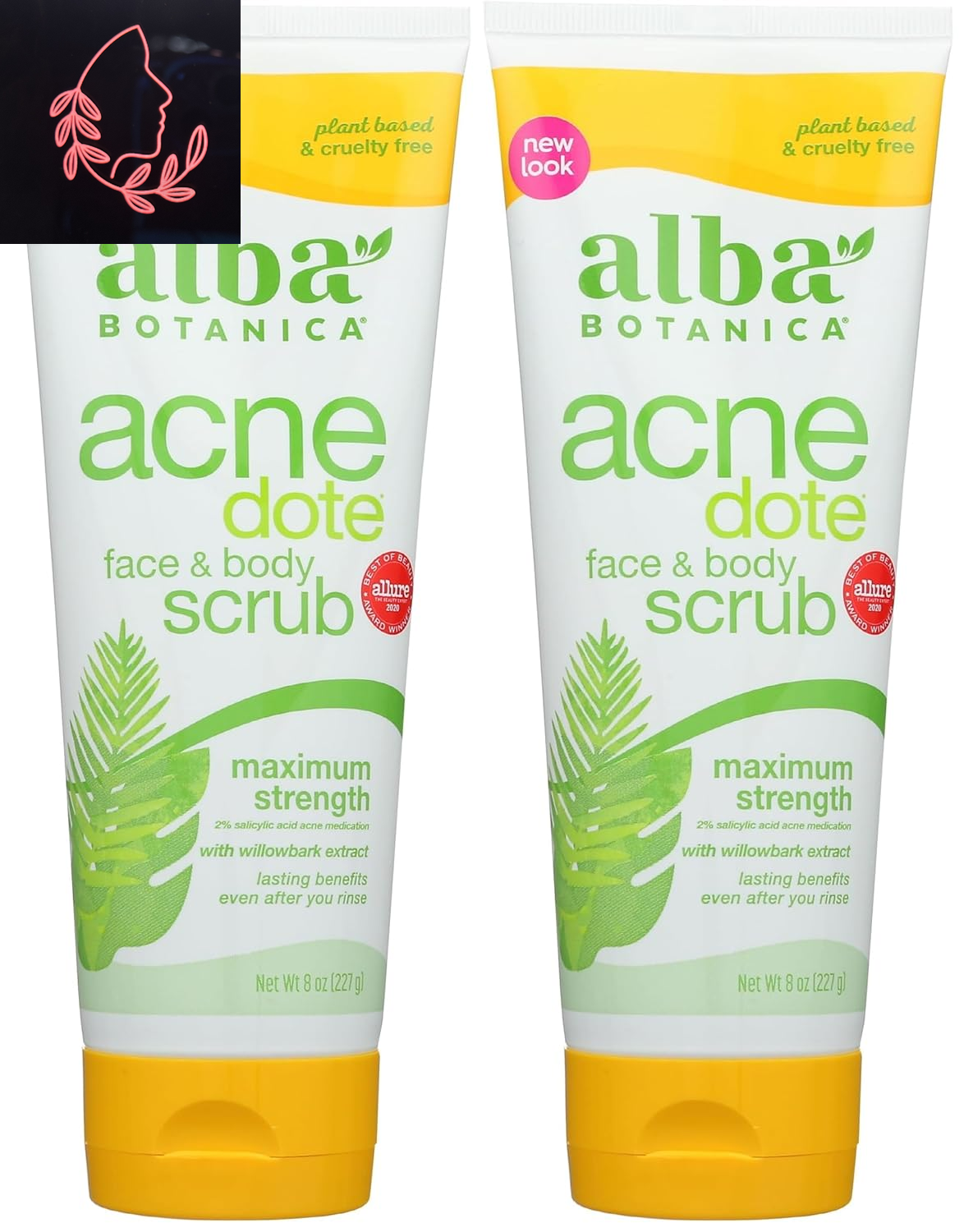 Acnedote Maximum Strength Face & Body Scrub for Acne Treatment, Blackhead Scrub, 8 Oz