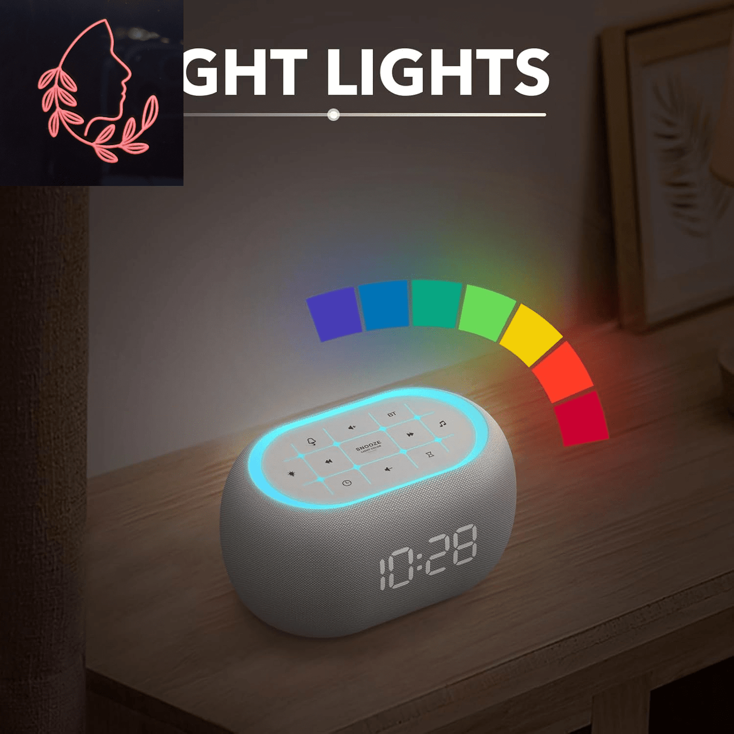 white noise sound machine alarm clock