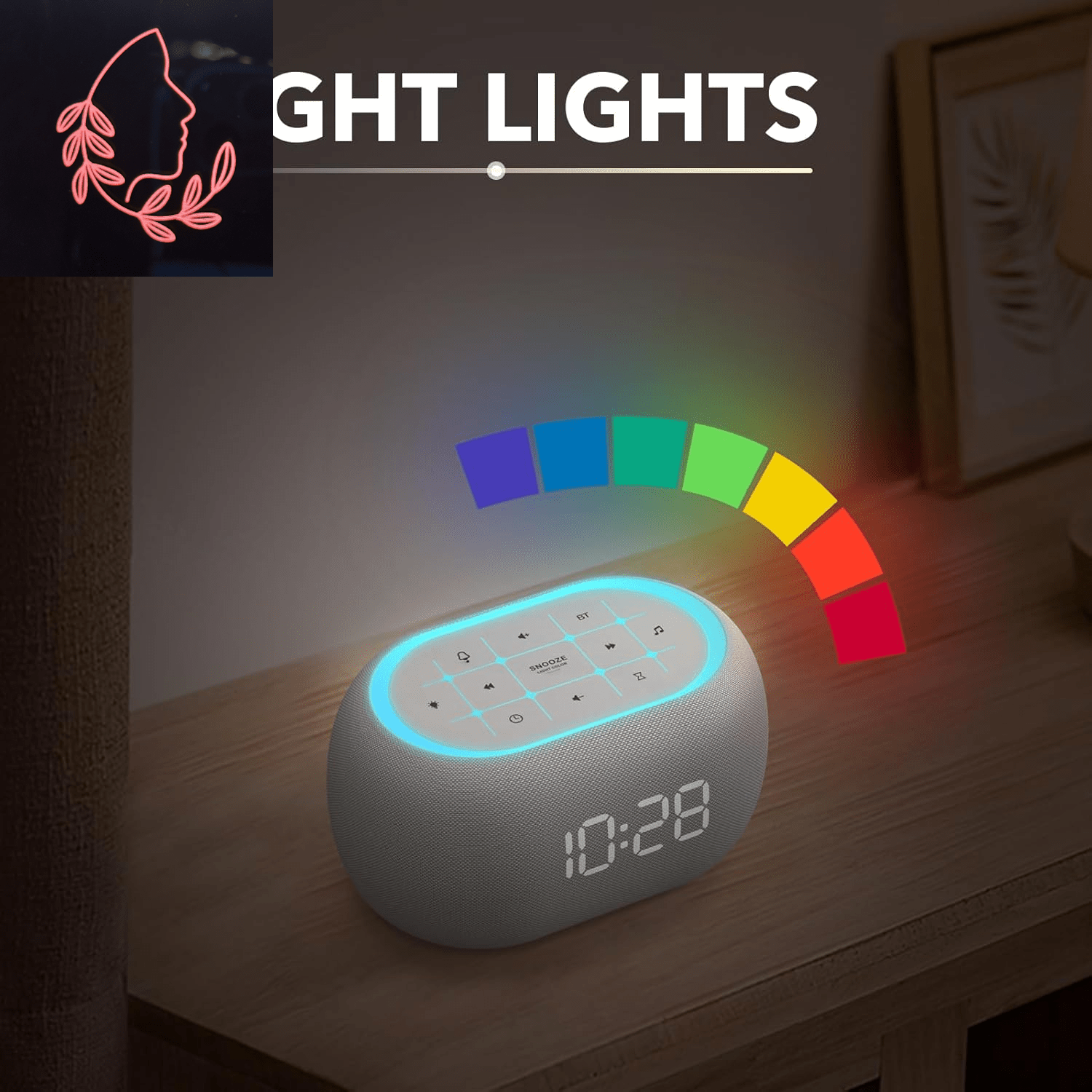 white noise sound machine alarm clock