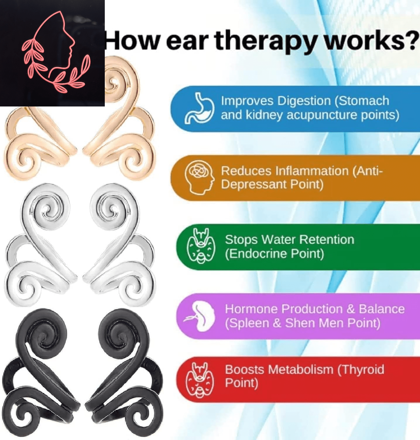 acupressure slimming earrings