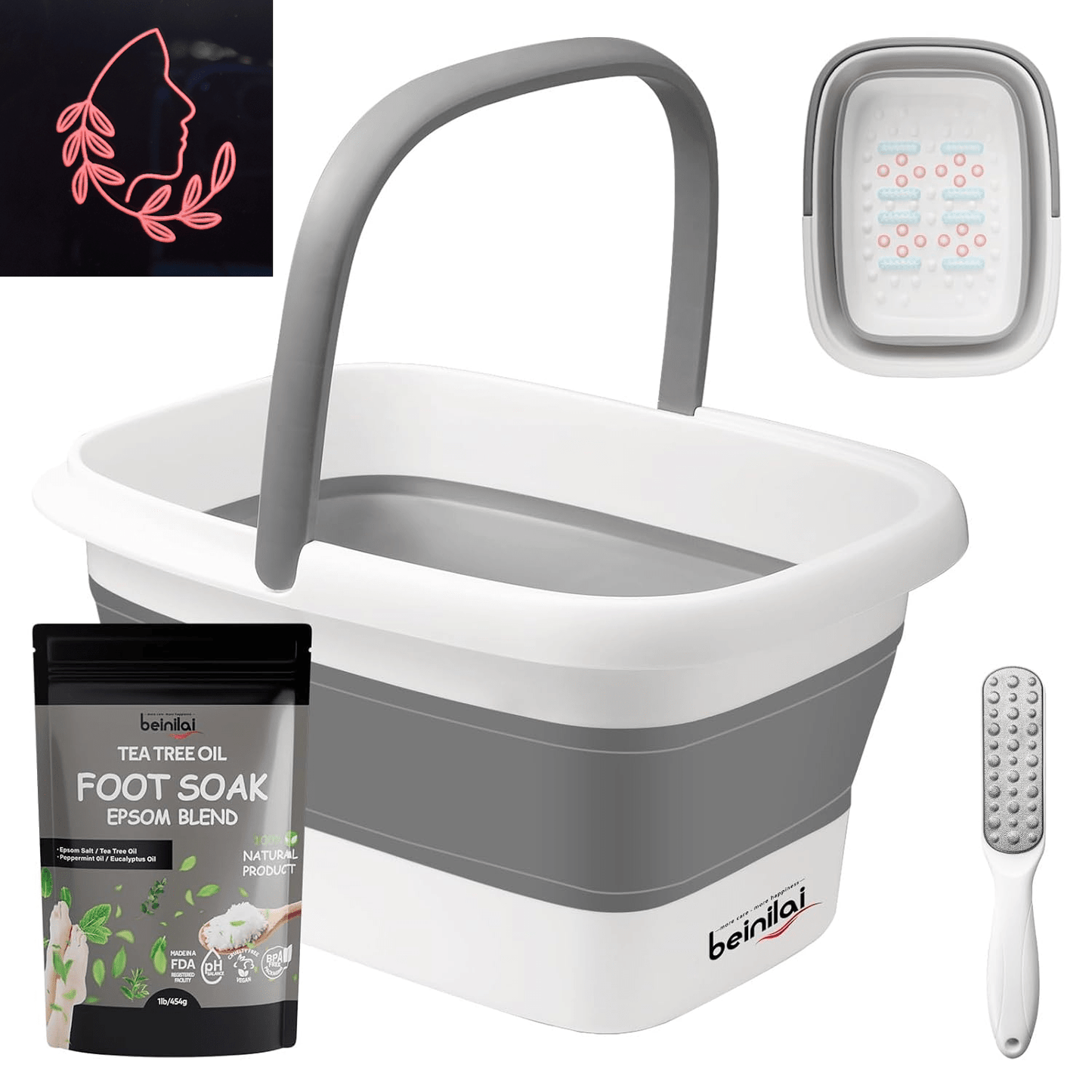 collapsible foot bath basin