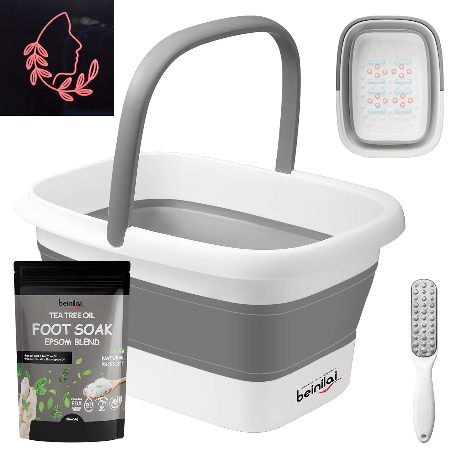 collapsible foot bath basin