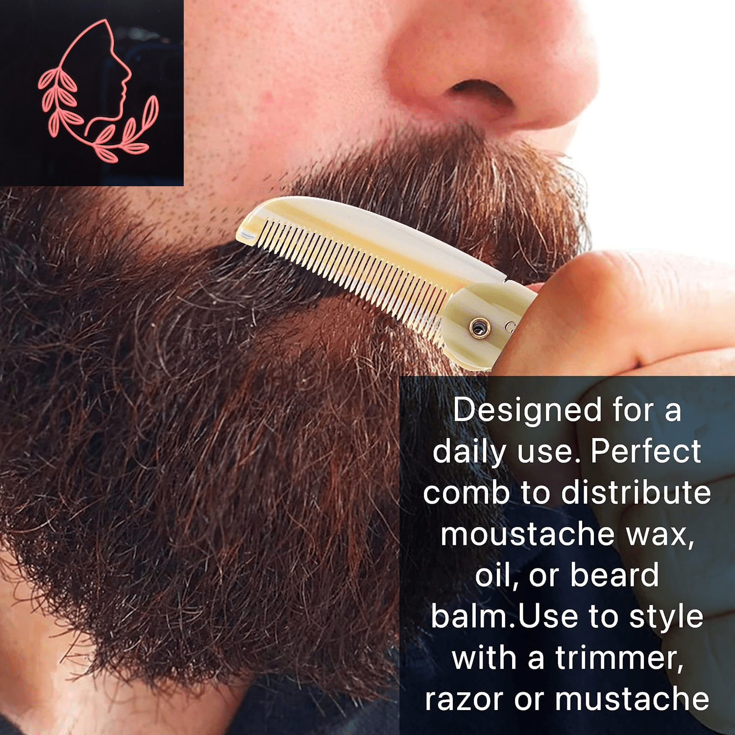 folding beard comb