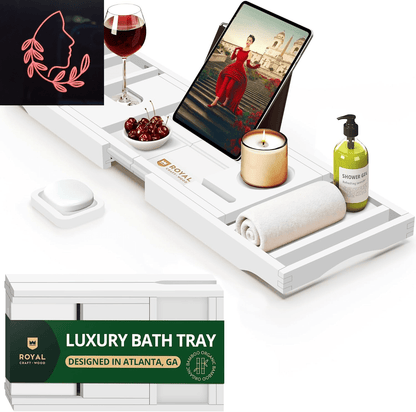 foldable bamboo bathtub tray