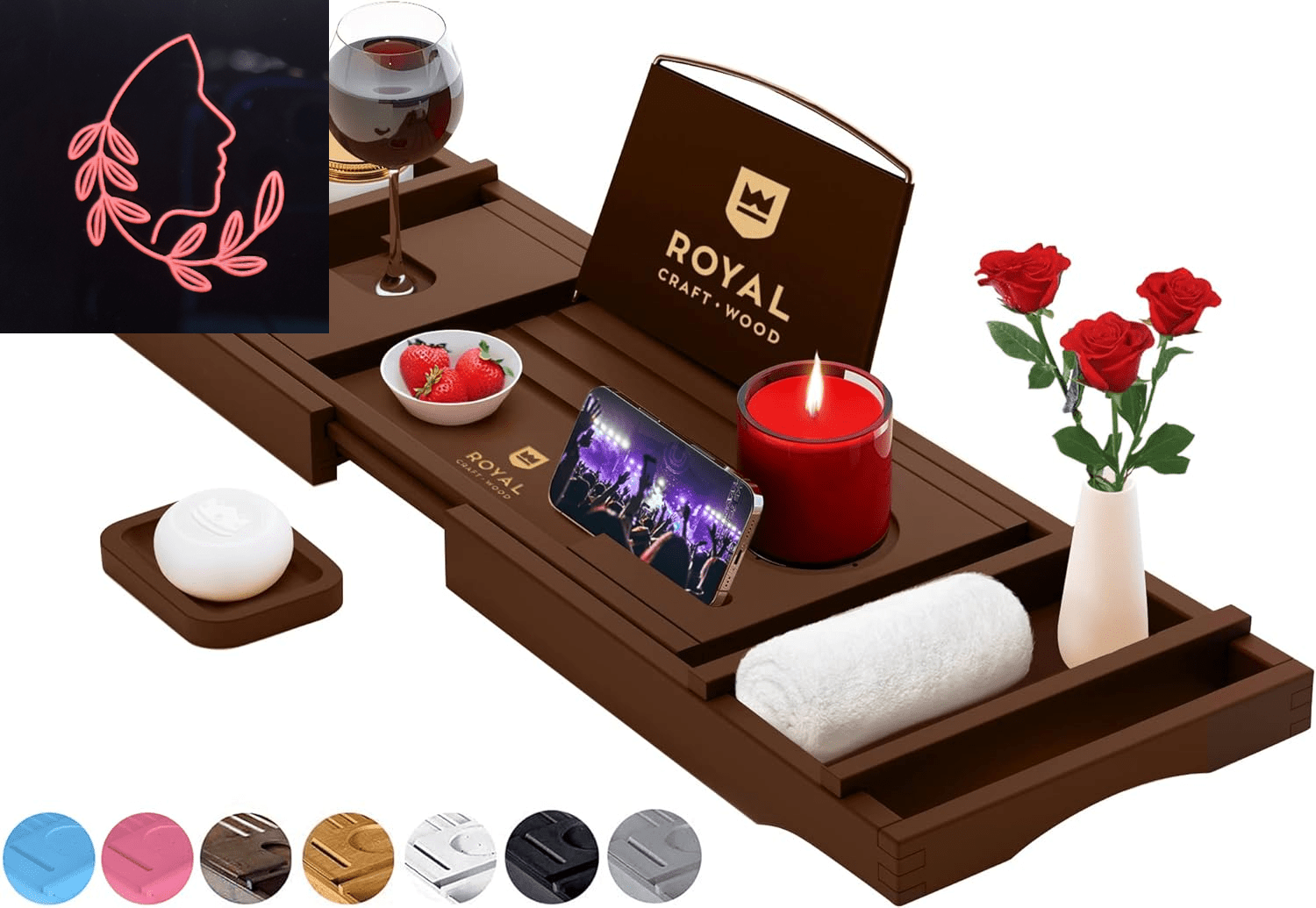 foldable bamboo bathtub tray