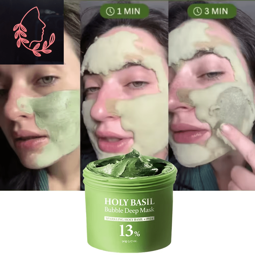 bubbly basil mask