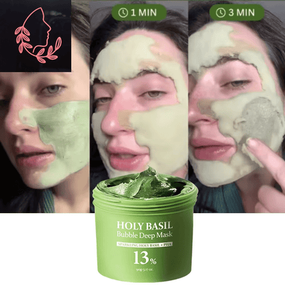 bubbly basil mask