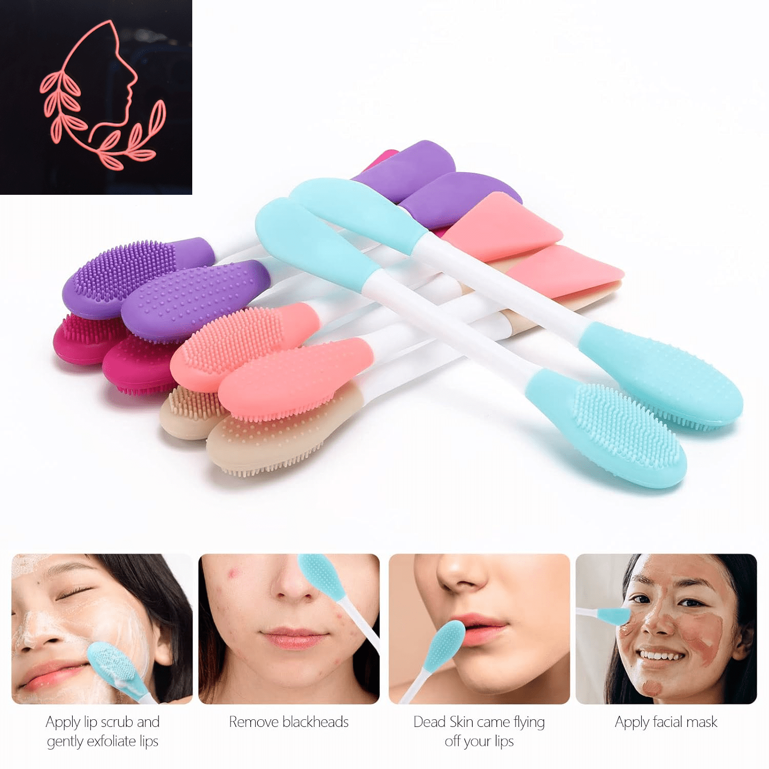silicone face mask applicator set