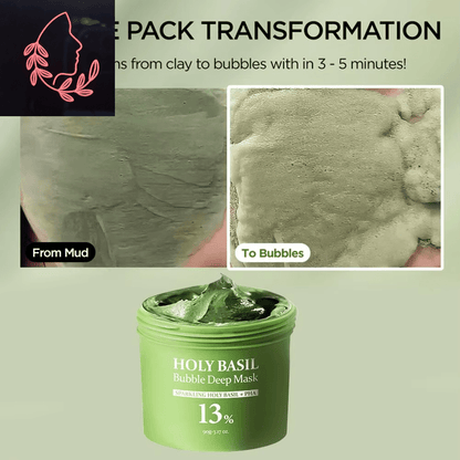 bubbly basil mask