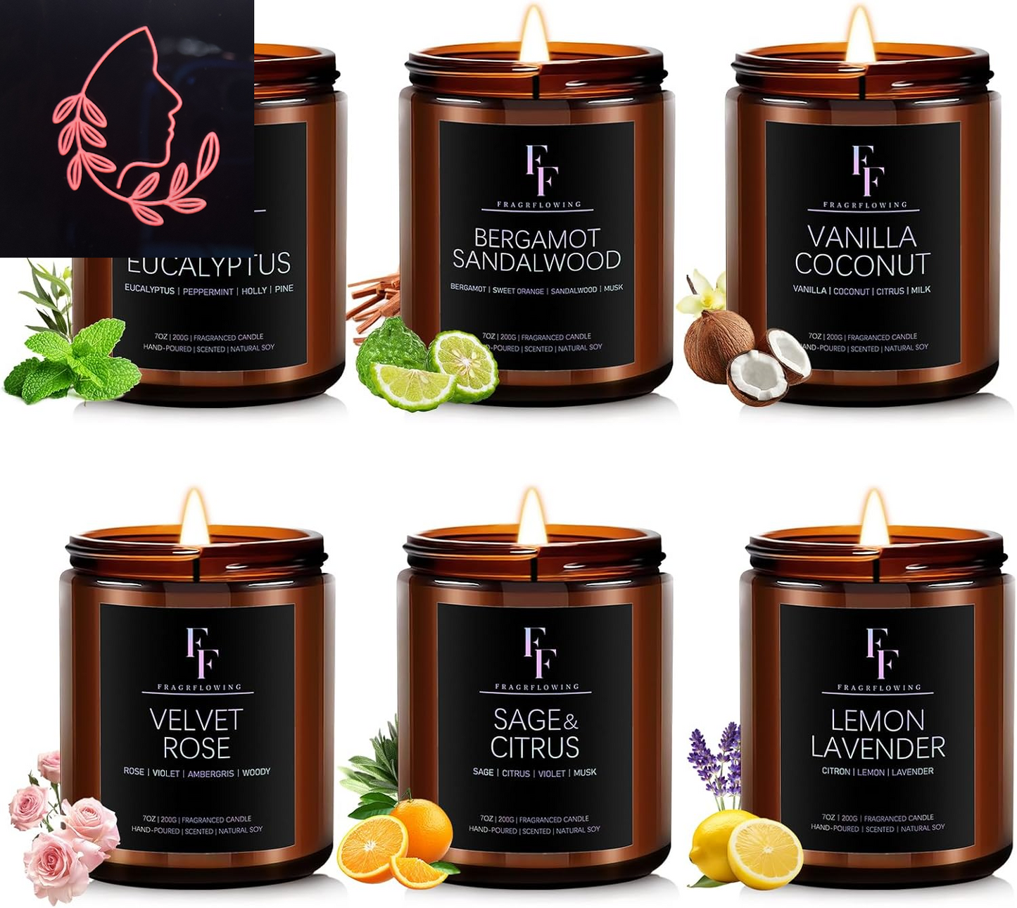 scented soy candle gift set