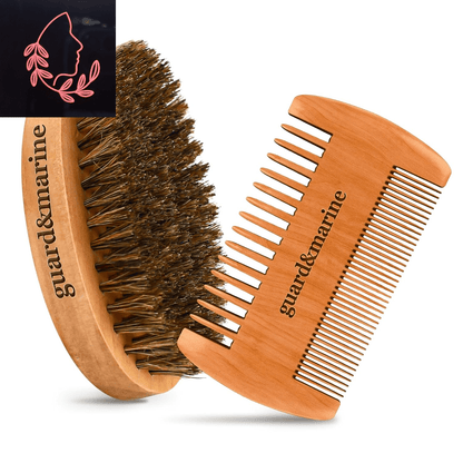 beard brush and comb set