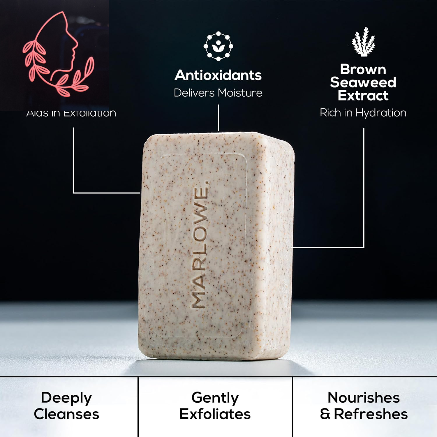No. 102 Body Scrub Soap 7 Oz (6 Bars), Santal, Exfoliating Soap Bar with Shea Butter, Olive Oil & Green Tea Extracts, Cleanses, Smooths & Revitalizes Skin, Warm Amber, Spice & Citron Scent