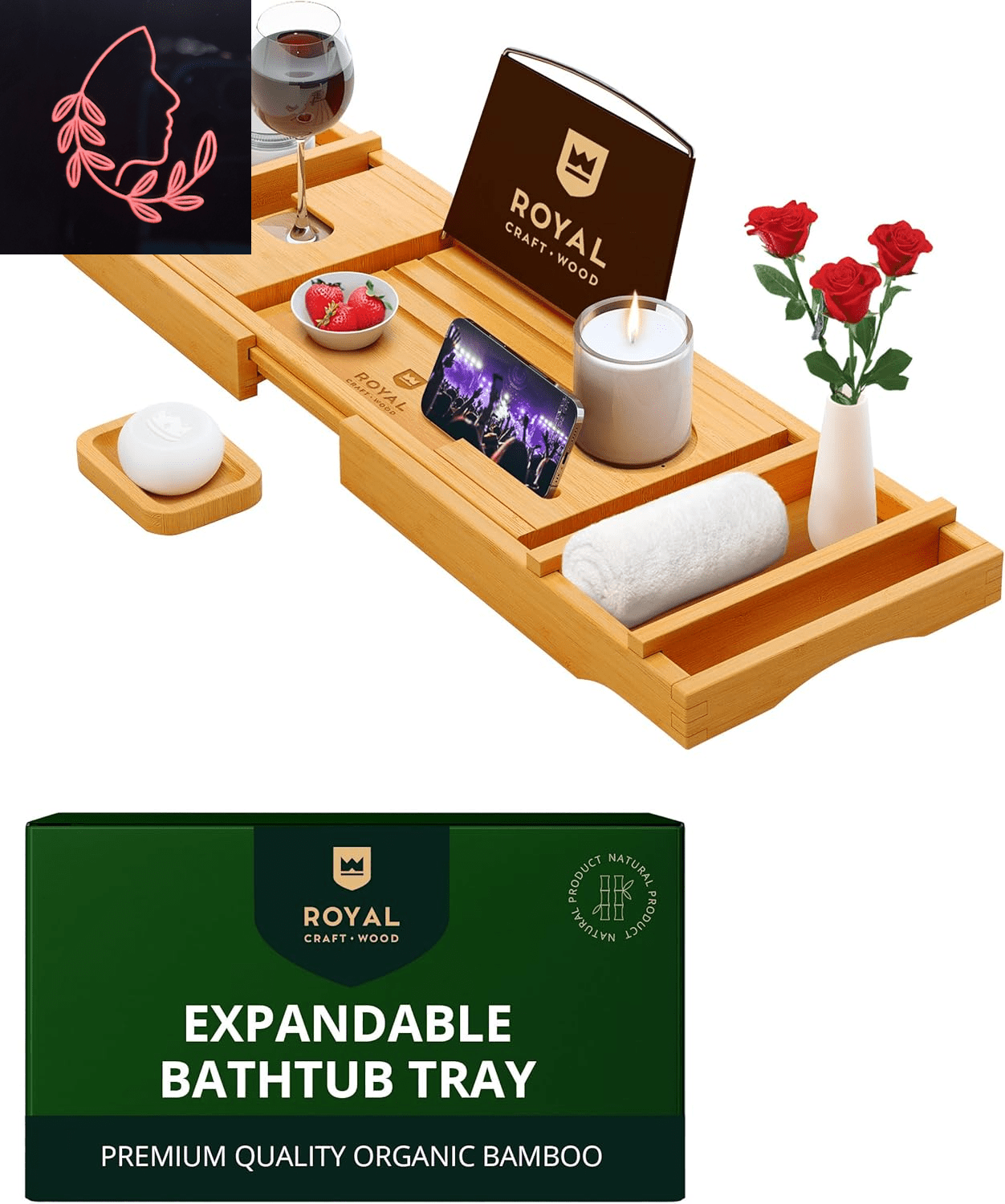 foldable bamboo bathtub tray